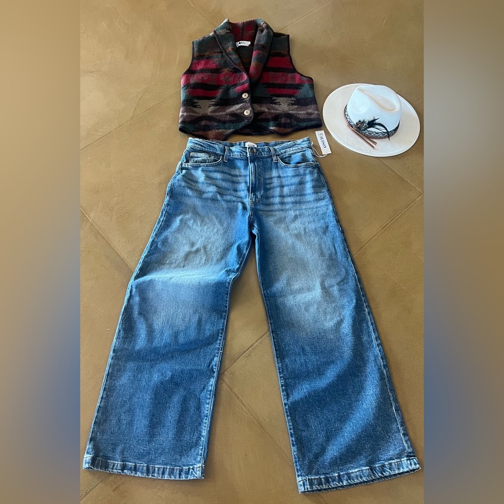 Hudson Jolene Wide Leg Jeans in Vespertine